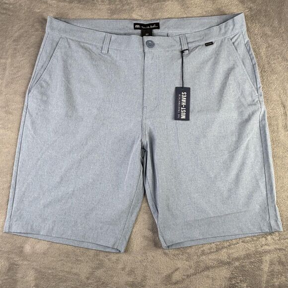 Travis Mathew Shorts Mens 40 Blue Beck Golf Performance Stretch Waistband - Picture 2 of 13